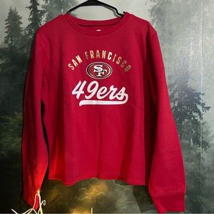 Fanatic’s womens San Francisco 49ers crop top crewneck